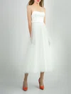 Ball Gown/Princess Scoop Neck Tulle Ankle-length Wedding Dress #UKM00027766