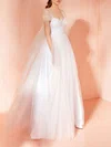 Ball Gown/Princess V-neck Tulle Floor-length Wedding Dress #UKM00027796