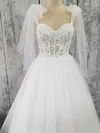 Ball Gown/Princess Sweetheart Tulle Floor-length Wedding Dress With Appliques Lace #UKM00028098
