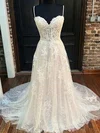 Ball Gown/Princess Sweetheart Tulle Court Train Wedding Dress With Appliques Lace #UKM00027962