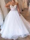 Ball Gown/Princess Sweetheart Tulle Court Train Wedding Dress With Beading #UKM00028049