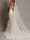 Trumpet/Mermaid Sweetheart Lace Chapel Train Wedding Dress With Appliques Lace #UKM00028127