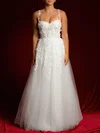 Ball Gown/Princess Sweetheart Tulle Floor-length Wedding Dress With Beading #UKM00028141