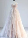 Princess Off-the-shoulder Tulle Ruffle Prom Dresses With Beading #UKM020122504
