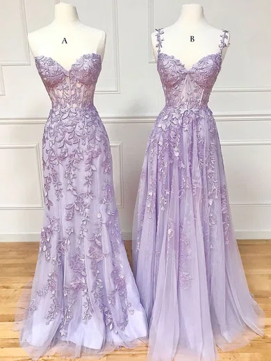 Sheath/Column Strapless Tulle Beaded Prom Dresses With Appliques #UKM020122766