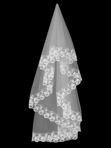 Marvelous 1 Layer Fingertip Length Wedding Veils #03010002