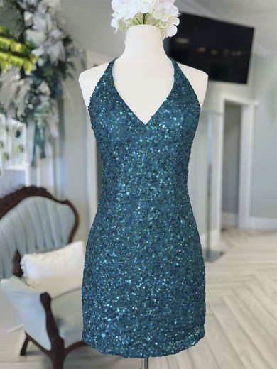 Sparkly Bodycon Halter Sequin Dress PT02052535