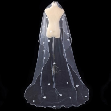 One-tier Tulle Chapel Wedding Veils with Pencil Edge #03010044