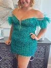 Sparkly Bodycon Feathers Sequin Dress PT020117408