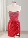 Sparkly Red Bodycon Beaded Sequin Dress PT02054303