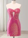 Cutout Sweetheart Ruched Bodycon Sequin Dress PT02054326