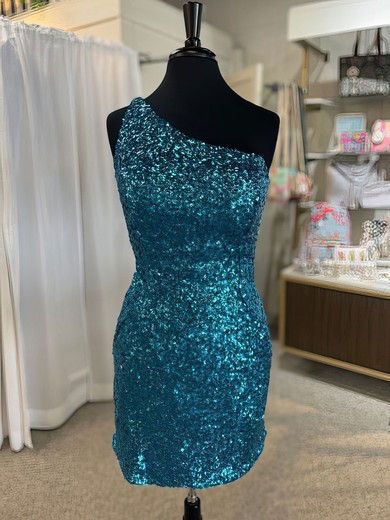 Sparkly Bodycon One-Shoulder Sequin Dress PT02052701