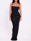 Black Sheath/Column Sweetheart Jersey Split Formal Dress PT02026061