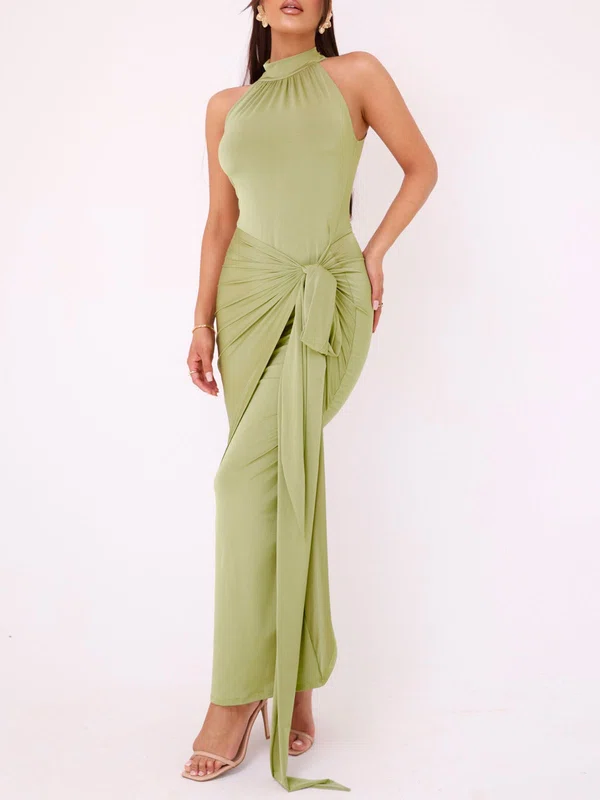 High Neck Glitter Jersey Formal Dress PT02026093