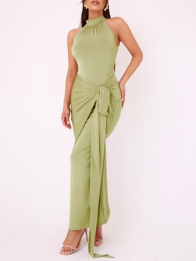 High Neck Glitter Jersey Formal Dress PT02026093