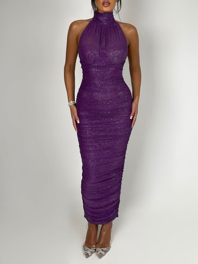 Halter Ruched Glitter Formal Dress PT02026127