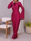 Jersey Split Long Sleeve Formal Dress PT02026143