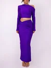 Two Piece Jersey Long Sleeve Formal Dress PT02026167