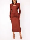 Long Sleeve Split Jersey Formal Dress PT02026174