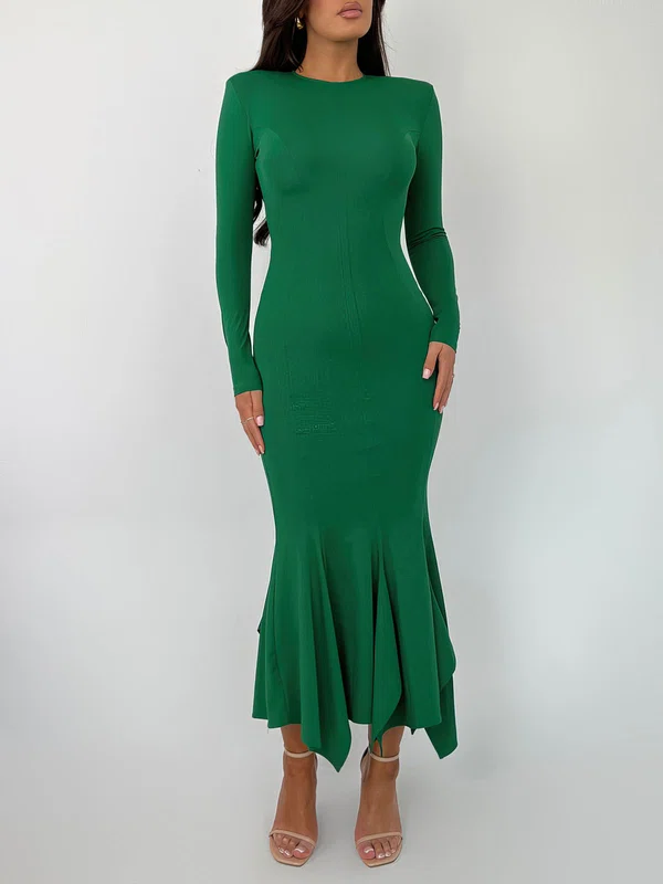 Long Sleeve Scoop Neck Jersey Formal Dress PT02026179