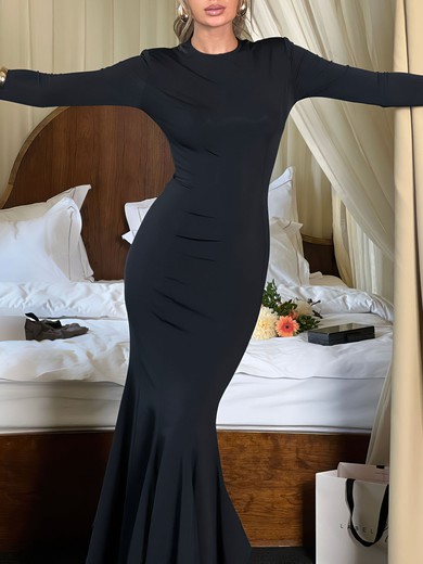 Long Sleeve Scoop Neck Jersey Formal Dress PT02026186