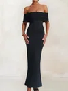 Elegant Black Jersey Bodycon Ruched Cut Out Maxi Dress PT02028389