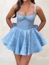 Unique Skater Satin Sweetheart Bow Mini Dress PT02054693