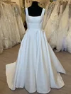 Ball Gown/Princess Square Neckline Satin Sweep Train Wedding Dress #UKM00028355