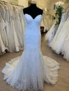 Trumpet/Mermaid Sweetheart Lace Court Train Wedding Dress #UKM00028608