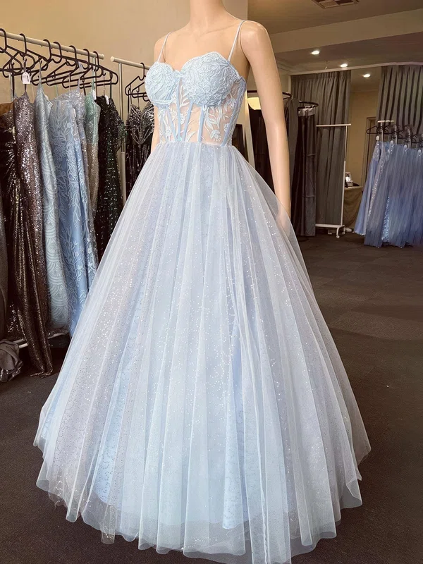 Glitter Ball Gown/Princess Sweetheart Appliques Prom Dresses #UKM020124066