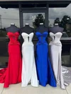 Sheath/Column Strapless Satin Cut Out Prom Dresses With Ruched #UKM020125261