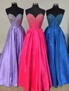 Ball Gown Strapless Taffeta Corset Prom Dresses With Beading #UKM020125278