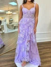 Ball Gown Sweetheart Tulle Tiered Prom Dresses With Appliques #UKM020125383