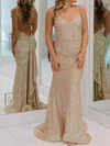 Mermaid V-neck Backless Sparkly Sequin Prom Dresses #UKM020125420