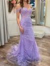 Sheath/Column Off-the-shoulder Sparkly Sequin Prom Dresses #UKM020125038