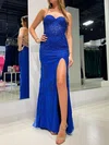 Corset Sheath/Column Tulle Sweetheart Appliques Prom Dresses #UKM020125194