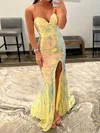 Sheath/Column Strapless Sparkly Sequin Prom Dresses #UKM020124846