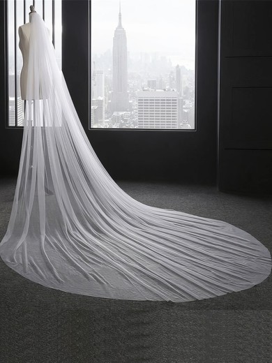 Chapel Bridal Veils One-tier Cut Edge #UKM03010272