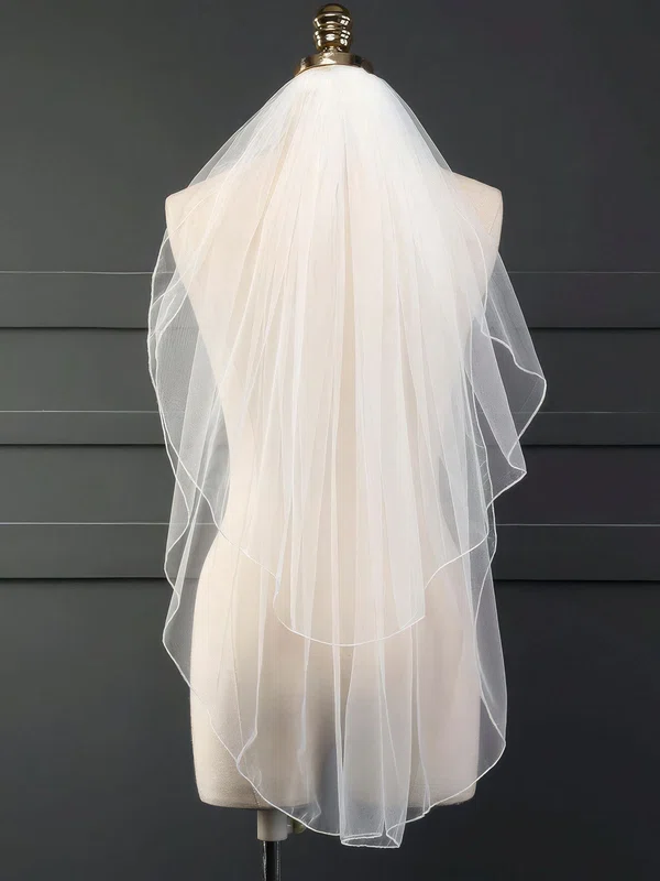 Elbow Bridal Veils Two-tier Ribbon Edge #UKM03010287