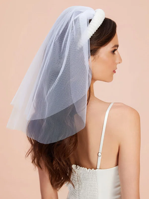 Shoulder Veils Two-tier Cut Edge #UKM03010306