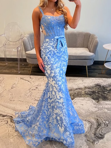 Mermaid Sweetheart Lace Corset Prom Dresses With Appliques #UKM020126398