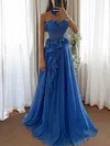 Ball Gown Strapless Corset Chiffion Prom Dresses with Ruffle #UKM020126565