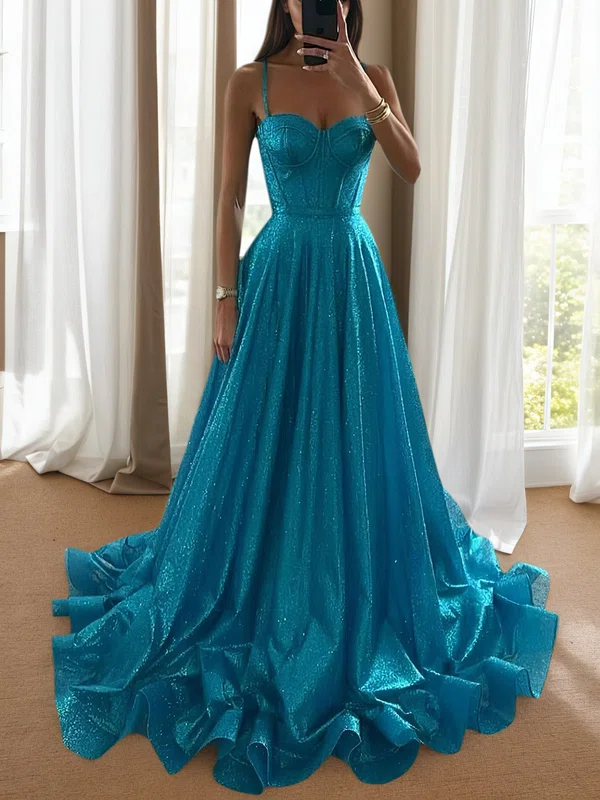 Sparkly Ball Gown Sweetheart  Corset Prom Dresses #UKM020126583