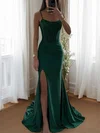 Mermaid Ruched Jersey Corset Prom Dresses with Beading #UKM020126586