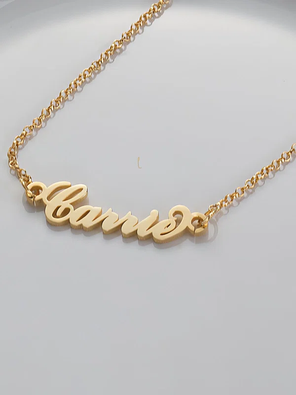 Custom 18k Gold Plated Letter Name Necklace Birthday Gifts #UKM03060214