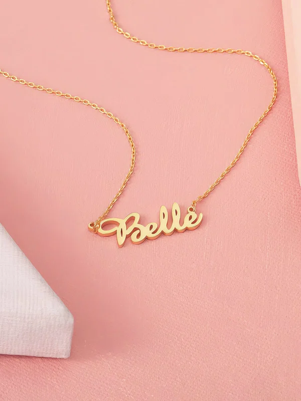 Custom 18k Gold Plated Letter Name Necklace Birthday Gifts #UKM03060221