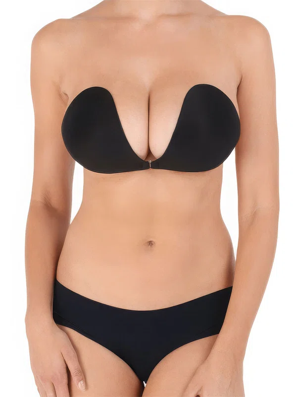 Breathable Multi-wear Seamless Black Backless Bra #UKM03110013