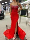 Sheath/Column Strapless Chiffon Beaded Prom Dresses With Ruched #UKM020127218