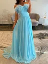 A-line Strapless Chiffon Prom Dresses With Feather #UKM020127613