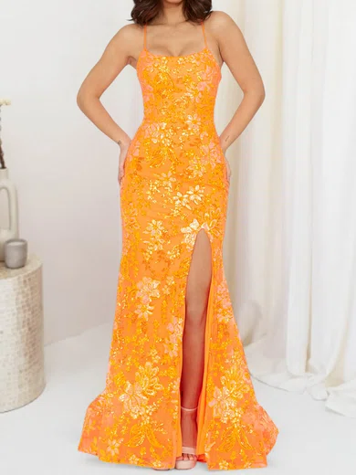 Sheath/Column Square Neck Sparkly Sequin Prom Dresses #UKM020127722